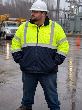 RITZ SAFETY  2-in-1 Hi-Vis Bomber Jacket Insulated Reflective 4XL ANSI